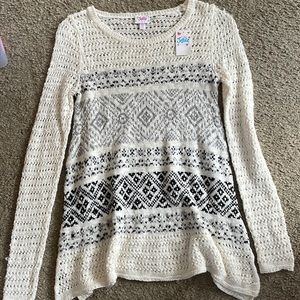Justice Girls Nit Top Dressy Light Weight Brand New With Tags